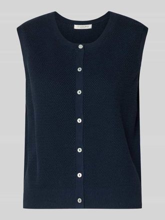 Christian Berg Weste mit Strukturmuster in Dunkelblau, Gr&ouml;&szlig;e XXL