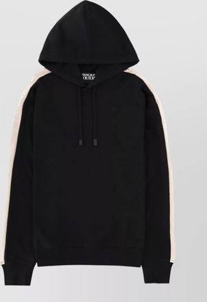 Versace Jeans Couture hooded logo sweatshirt drawstring ribbed cuffs hem