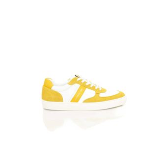 Cerruti Sneakers, male, Yellow, Size: 10 US Mens Leather Sneakers with Rubber Sole