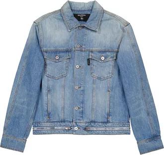 Balmain Denim jacket with zip fastening, Brand Size 48 (US Size 38)
