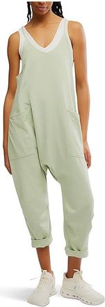 Free People Movement Hot Shot Onesie Womens Jumpsuit & Rompers One Piece Green Tea : MD (Womens 8-10), Cotton/Spandex