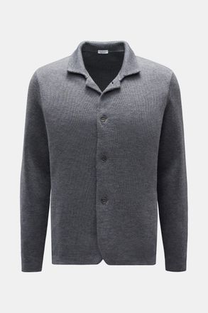 Braun Hamburg Men - Merino cardigan dark grey