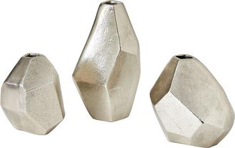 Global Views Set Of 3 Geo Vases