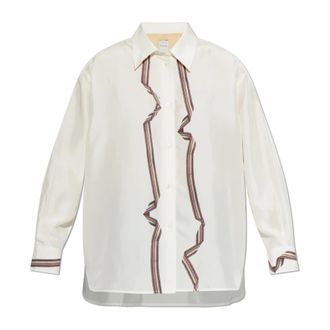 Paul Smith Shirts, female, White, Size: 2XS Silk Shirt