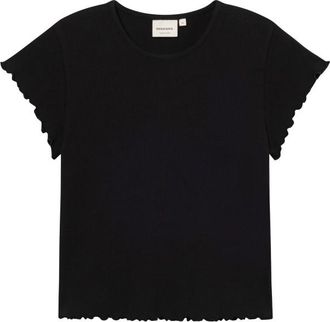 Dedicated Rib Top Ven T-Shirt f&uuml;r Damen | schwarz