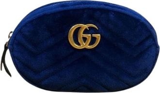 Gucci Pre-owned Belt Bags, female, Blue, Size: ONE SIZE Pre-owned Leather Belt Bag