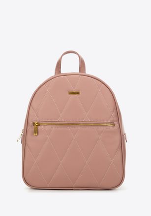 Wittchen Damesrugzak van gewatteerd ecoleer, roze