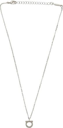 Ferragamo Gancini Kristallen Ketting - Dames - Kettingen - Grijs - ONE Size - Accessoires