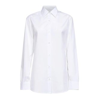 Dries Van Noten Shirts, female, White, Size: L Regular Fit Shirt