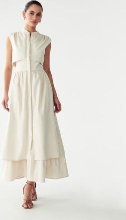 Willa Fallyn Midi Dress in Natural at Nordstrom, Size 14