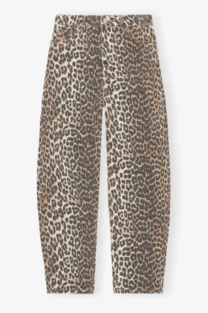 Ganni Mixed Leopard Denim Stary Jeans - Size 24 Organic Cotton