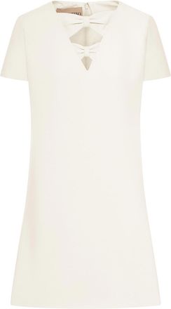 Valentino Garavani Crepe Mini Dress With Bow Detail