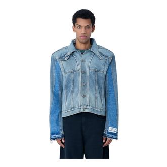 Gallery Dept. Denim Jackets, male, Blue, Size: 2XL Panelled Denim Jacket