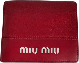 Miu Miu Red Color Wallet (Bi-Fold) (Pre-Owned)