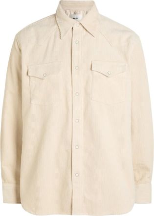 Nn.07 Ricky corduroy-effect button shirt - Neutrals