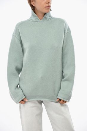 Bottega Veneta Maglia In Cashmere con Collo Alto a Costine Bottega Veneta