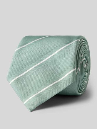 Gierremilano Seidenkrawatte aus reiner Seide mit Logo-Patch (7,5cm) in Hellgruen, Gr&ouml;&szlig;e 1