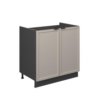 Vicco Armario Bajo Para Fregadero Fame-line, Grisbeige, 80 Cm Sin Encimera, Vicco