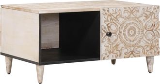 vidaXL Mesa De Caf&eacute; 80 X 50 X 40 Cm Madera De Mango Maciza Vidaxl
