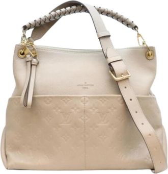 Louis Vuitton Pre-owned Monogram Empreinte Shoulder Bag - Dames - Vintage Schoudertas - Beige - ONE Size - Leer - Vintage
