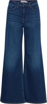 Ichi Wijde Donkerblauwe Jeans - Dames - Loose Fit Jeans - Blauw - W28 L32 - Jeans