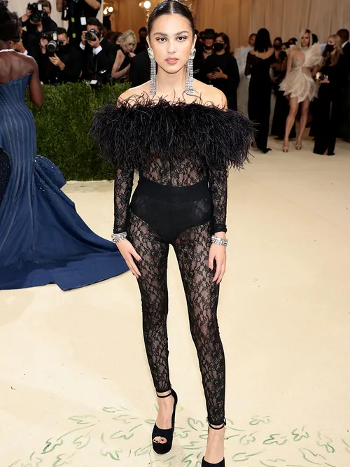 Olivia Rodrigo attends The 2021 Met Gala Celebrating In America: A Lexicon Of Fashion at Metropolitan Museum of Art on September 13, 2021 in New York City