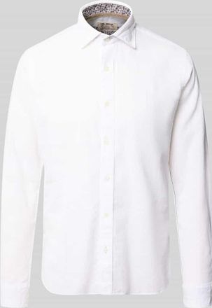 Fil Noir Regular Fit Business-Hemd aus Leinen-Baumwoll-Mix Modell ROMA in Weiss, Gr&ouml;&szlig;e 38