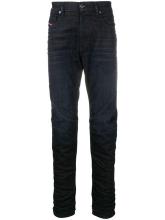 Diesel D-Strukt slim-fit jeans - men - Cotton/Polyester/Leather/Spandex/Elastane - 34/32 - Blue