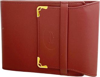 Cartier Bordeaux Leather Wallet (Bi-Fold) (Pre-Owned)