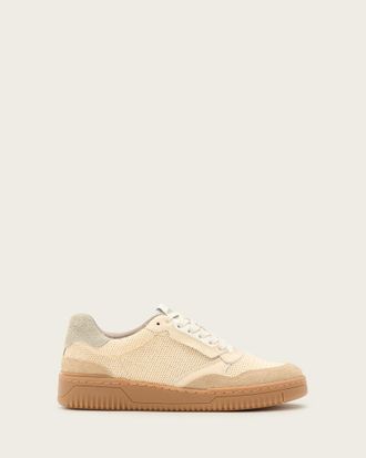 AllSaints Cotton Regan Mesh And Suede Low Top Trainers, Size: UK 7/US 8/EU 41