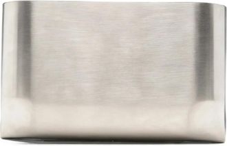 Rick Owens Tassen, Dames, Grijs, ONE Size, Sculpturale Clutch met Geborstelde Afwerking