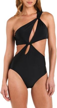 L'agence Camilla Cutout One-Shoulder One-Piece Swimsuit in Black at Nordstrom Rack, Size X-Small