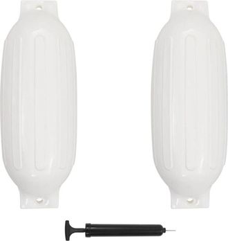 vidaXL Parachoques Para Barco 2 Unidades Pvc Blanco 69x21,5 Cm Vidaxl