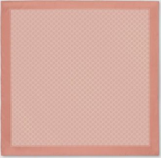 Gucci Laminated Printed Silk Twill Carré, Pink, Silk
