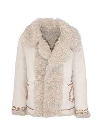 PHO Firenze Cream White Reversible Faux-Fur Jacket
