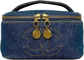 Chanel Pre-owned Denim chanel-bags - Dames - Vintage Handtas - Blauw - ONE Size - Denim - Vintage