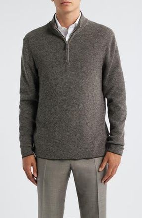 Jack Victor Daulac Quarter Zip Pullover in Brown at Nordstrom Rack, Size X-Large