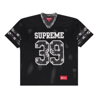SUPREME Bandana Football Jersey Black SS25KN94-BLACK