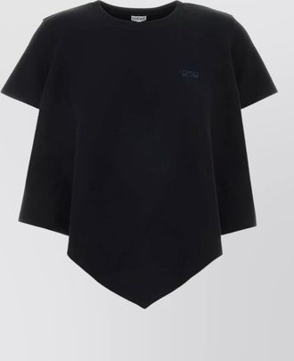 Loewe cotton blend t shirt short sleeves asymmetric hem