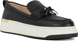 Dune London Womens Ladies Glide - Flatform Casual Loafer - Black Leather - Size UK 8
