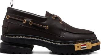 Thom Browne Leren wandel loafers - Bruin