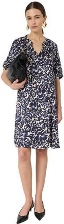 Gerard Darel Raliah Floral Print V-Neck Dress in Ink at Nordstrom, Size X-Large