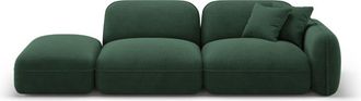 CXL by Christian Lacroix Sofá modular izquierdo 3 plazas de terciopelo verde