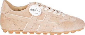 Hogan Soft Suede Sneakers with Lace-Up Design