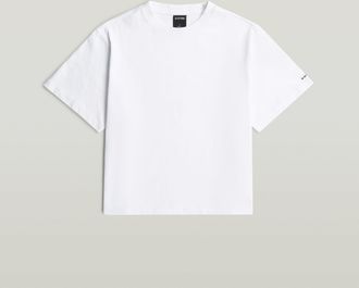 G-Star T-Shirt G-STAR Relaxed Wmn, Damen, Gr. XXL, wei&szlig;, Single Jersey, Obermaterial: 100% Baumwolle, unifarben, relaxed fit h&uuml;ftbedeckend, Rundhals, abgeste