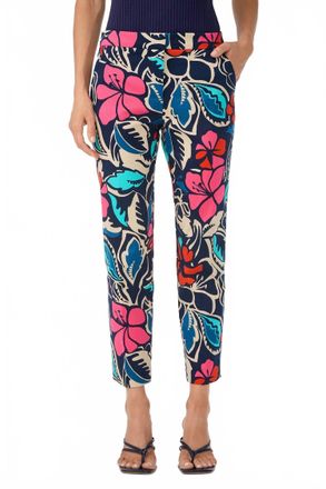 Trina Turk Moss Slim Pants In Navy Pring