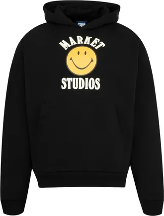 Market logo-print hoodie - men - Cotton - L - Black