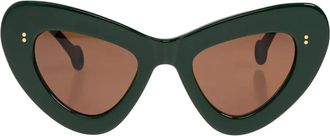 J.W.Anderson Zonnebril met cat-eye montuur - Groen