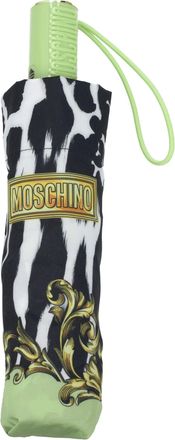 Moschino Damens Regenschirm Polyester Wei&szlig;/Pistazie