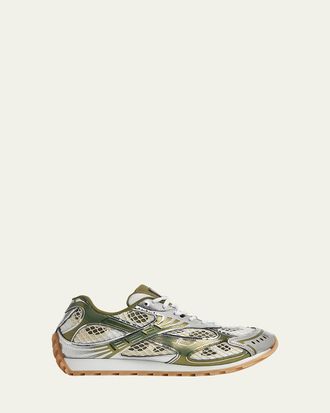 Bottega Veneta Orbit Metallic Net Runner Sneakers